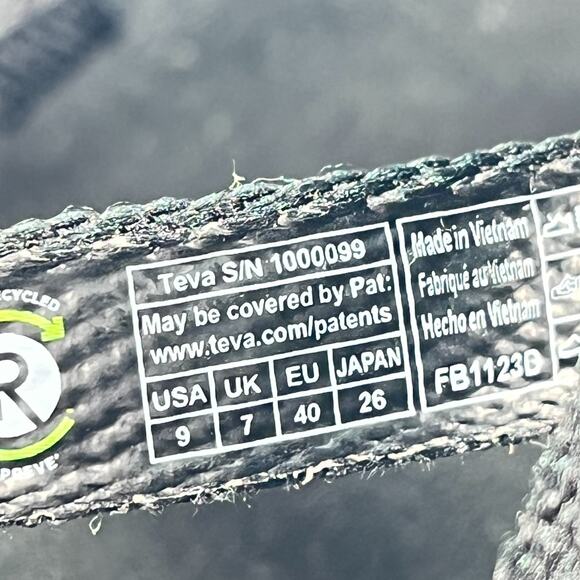 Teva Mush Mandalyn Wedge Ola 2 Black Flip Flop Sandals 1000099 Women's Size 9 - Picture 8 of 9